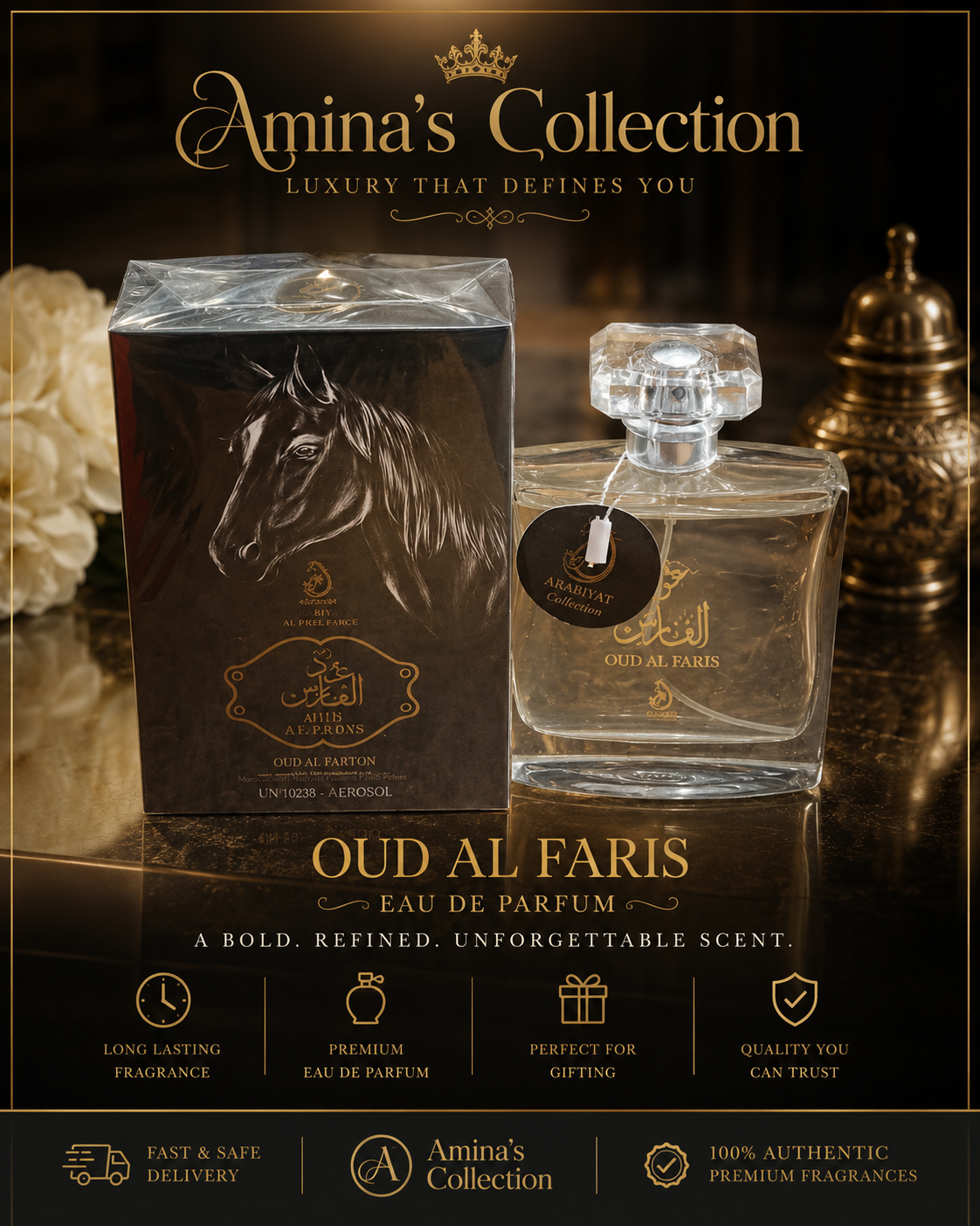 Arabiyat Oud Al Faris Premium Eau De Parfum 100ml