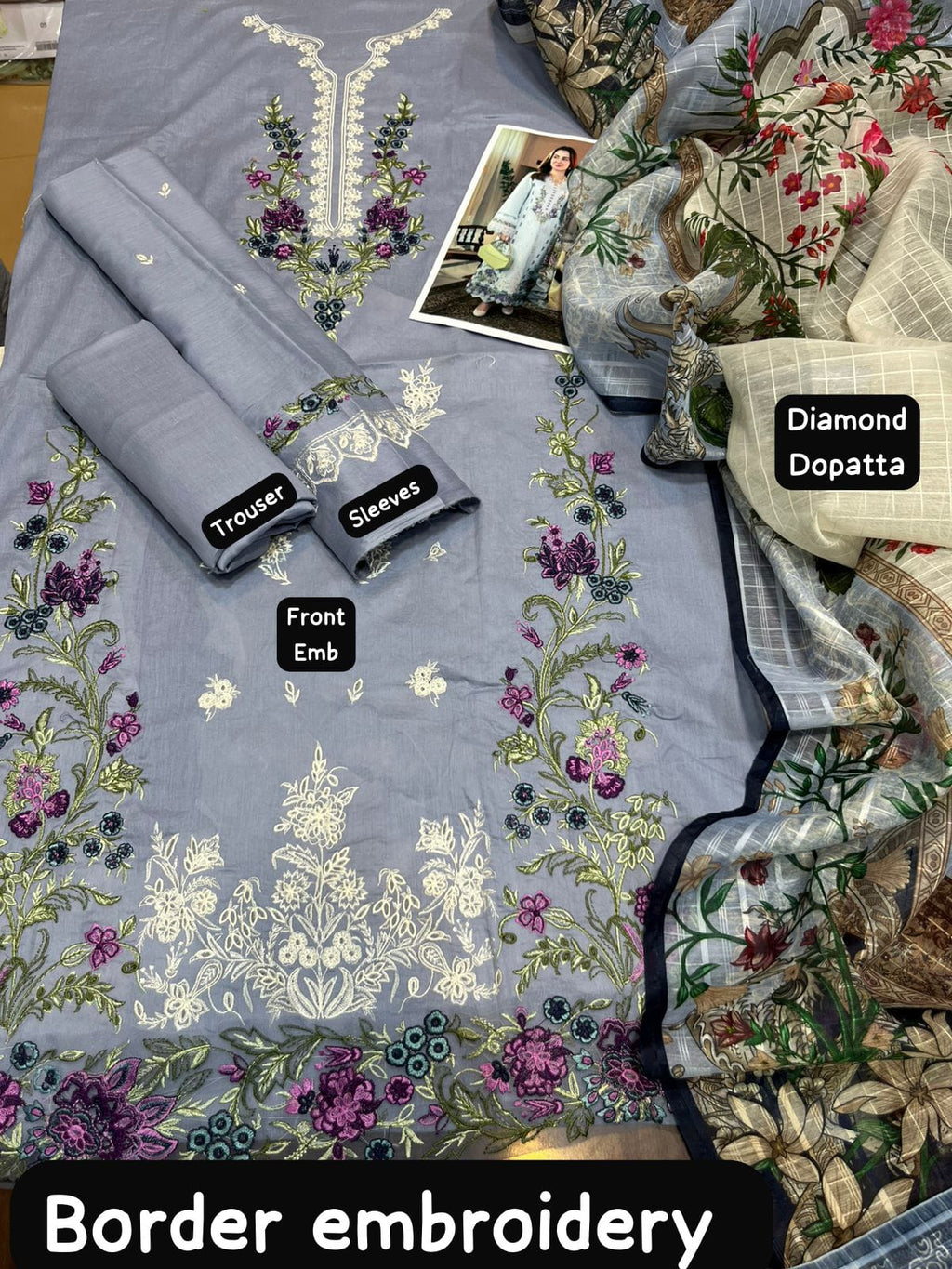 JADE Luxury Embroidered Lawn Suit | Amina's Collection