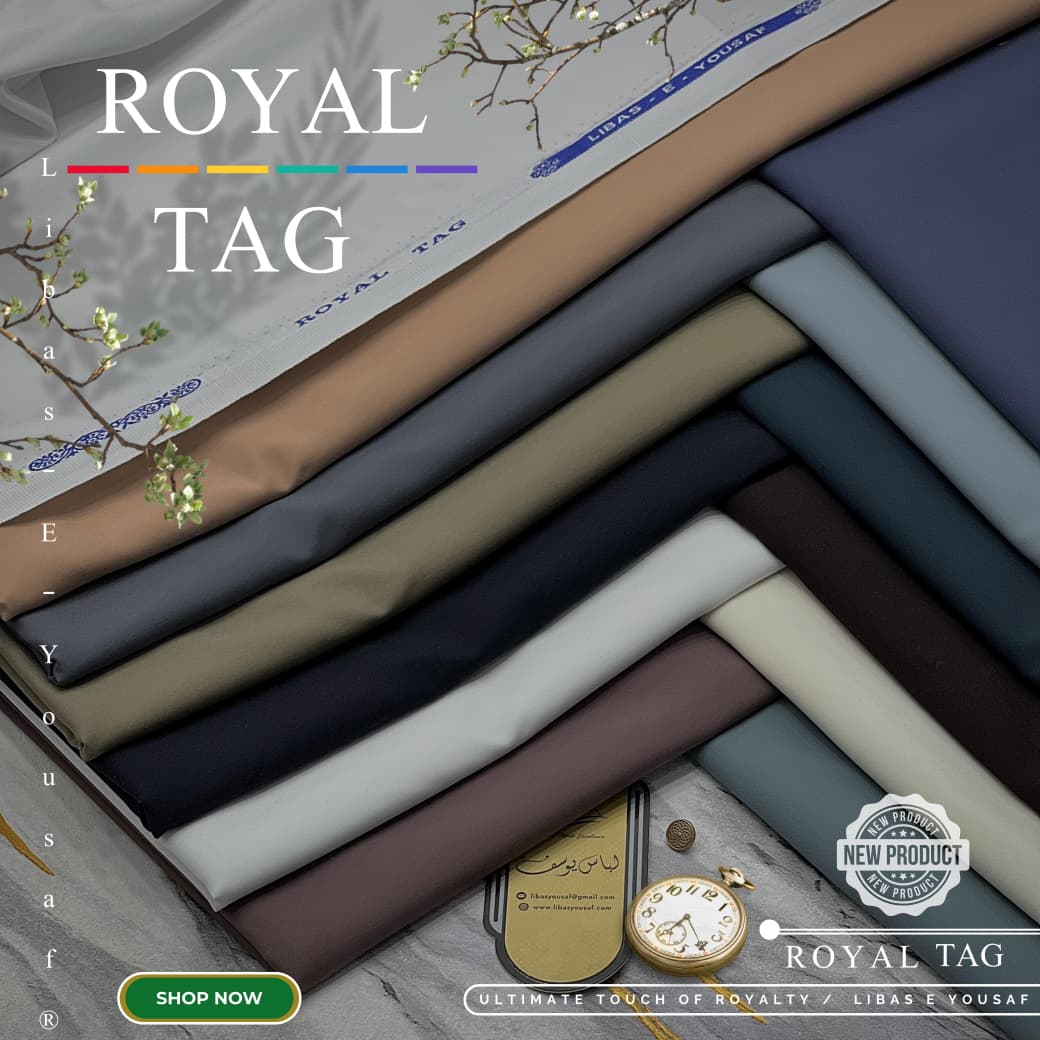 Amina’s Collection Presents ROYAL-TAG Vol. 08 (ALHAMDULILLAH) – Premium Summer Wash’n Wear Unstitched Suit by Libas-e-Yousaf® (4 Meters).