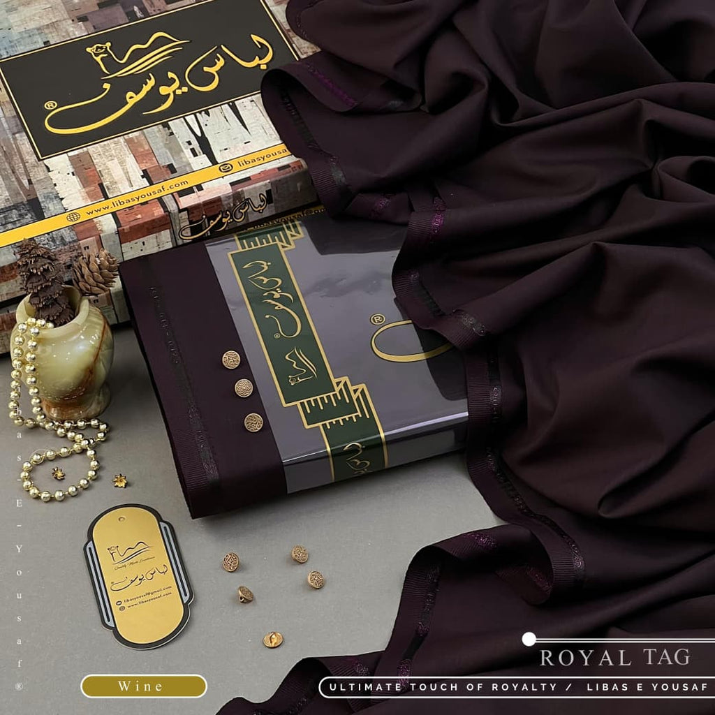 Amina’s Collection Presents ROYAL-TAG Vol. 08 (ALHAMDULILLAH) – Premium Summer Wash’n Wear Unstitched Suit by Libas-e-Yousaf® (4 Meters).