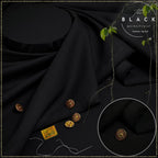 Amina's collection Presents Quantum Black (Jet Black) 2026 – Premium Summer Wash’n Wear Unstitched Suit by Libas-e-Yousaf® (4 Meters)