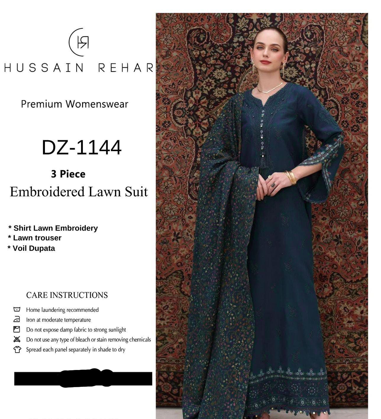 Hussain Rehar Embroidered Lawn Suit