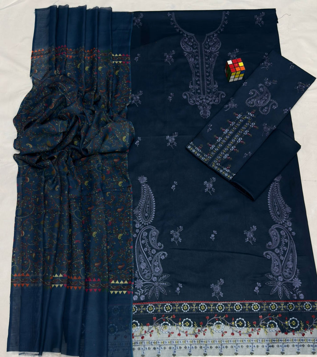 Hussain Rehar Embroidered Lawn Suit