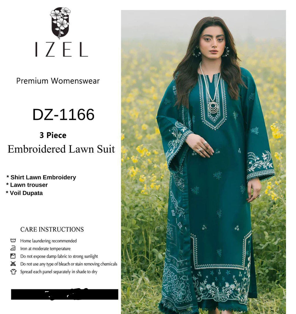 Amina's Collection Izel Luxury Embroidered Lawn Suit