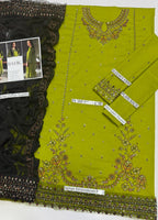 Amina's Collection Batik Premium Luxury Sequence Embroidered Lawn Suit