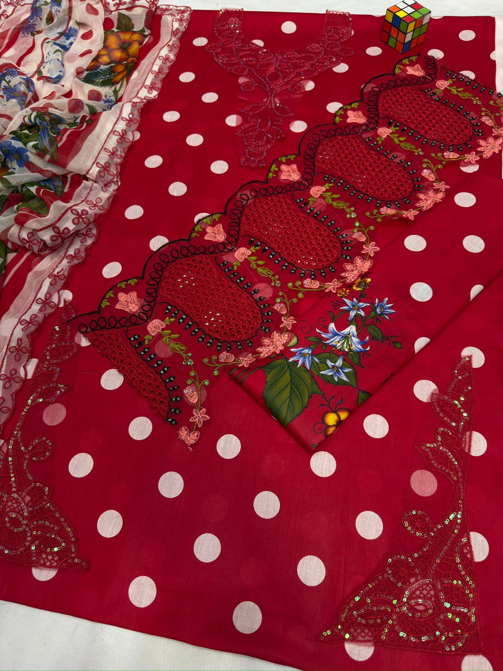 Amina's Collection Maria.B. Luxury Printed Embroidered Lawn Suit