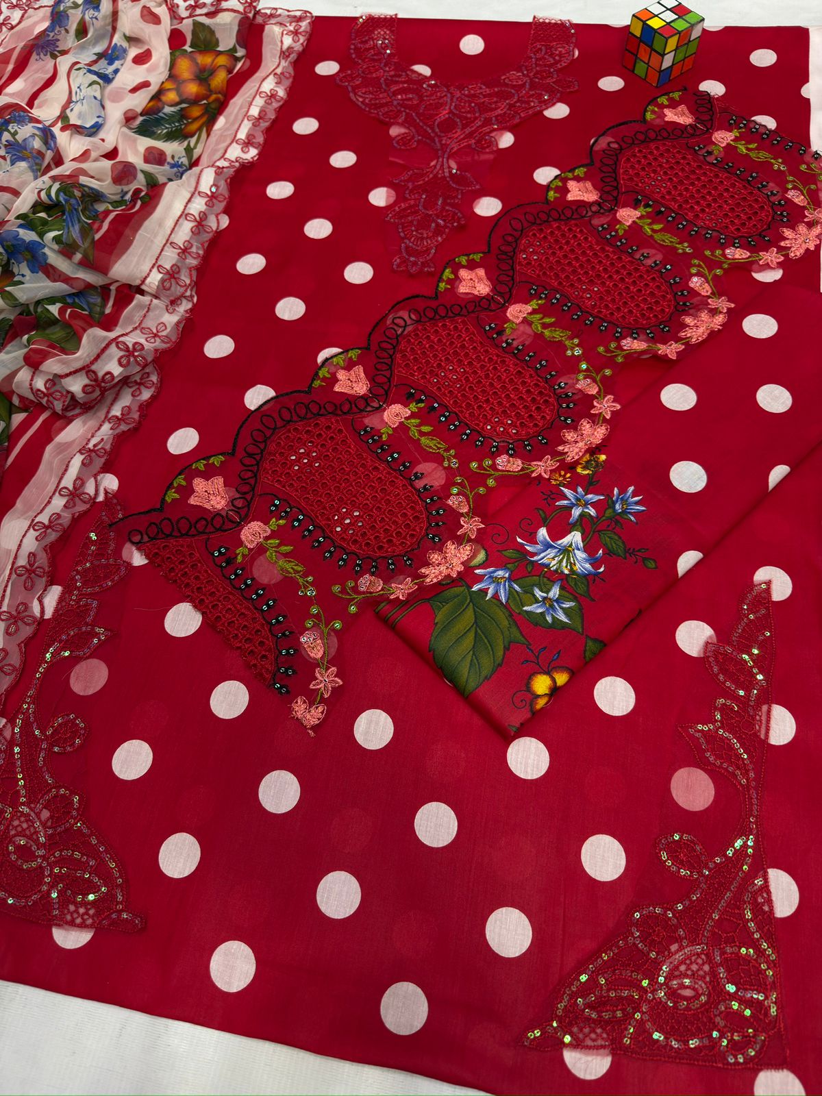 Amina's Collection Maria.B. Luxury Printed Embroidered Lawn Suit