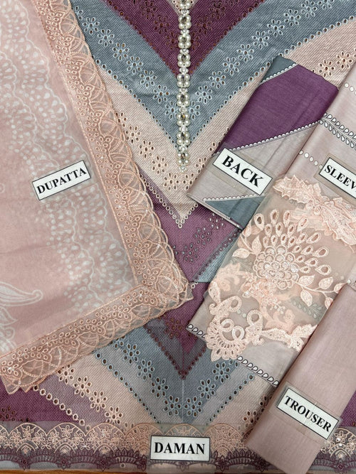 Amina's Collection Maria.B. DS-2612-B Luxury Chikankari Embroidered Lawn Suit