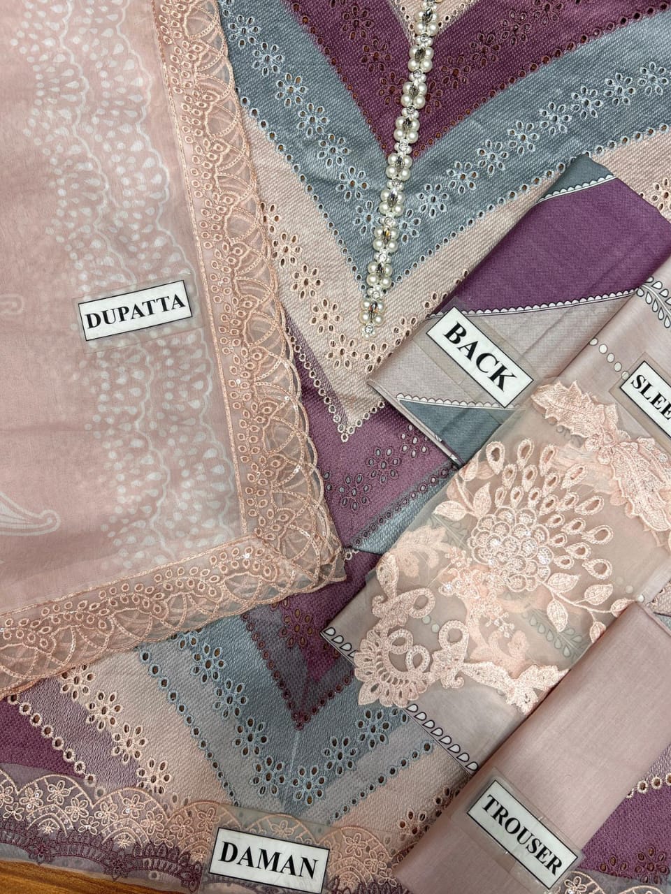 Amina's Collection Maria.B. DS-2612-B Luxury Chikankari Embroidered Lawn Suit