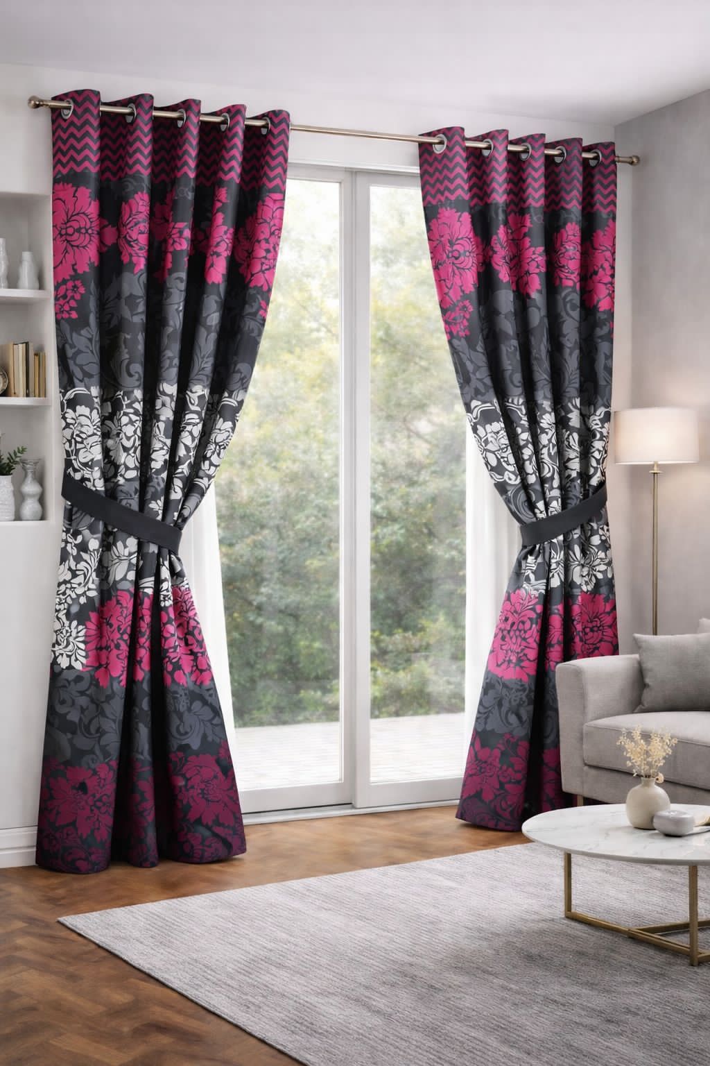 Amina's Collection Elegant Printed Home Curtains for Summer Living Spaces
