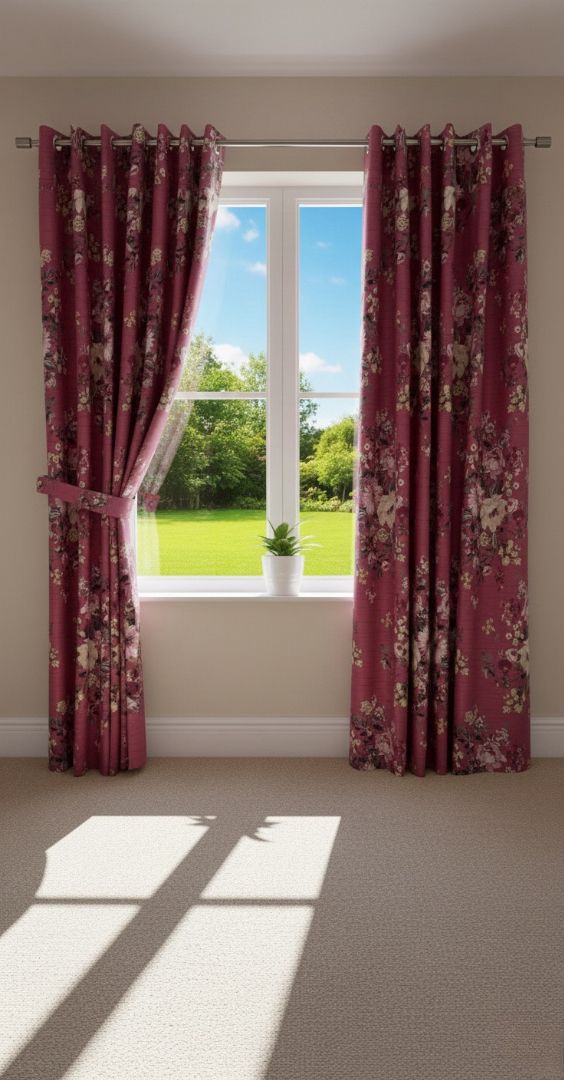 Amina's Collection Stylish Cotton Blend Decorative Window Curtains