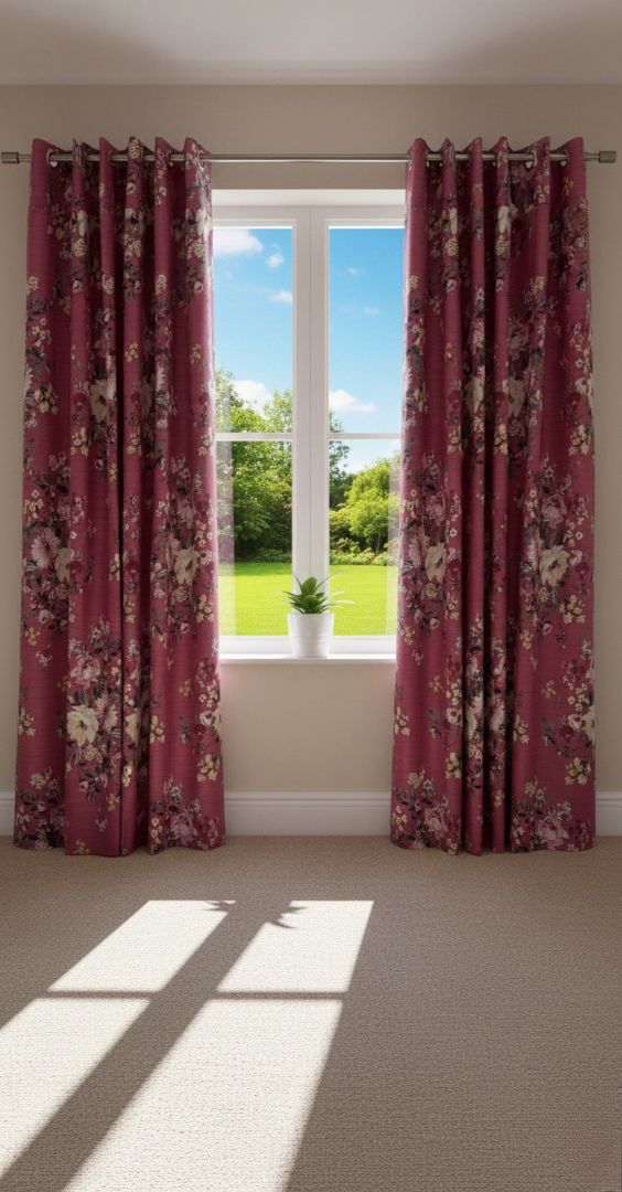 Amina's Collection Stylish Cotton Blend Decorative Window Curtains