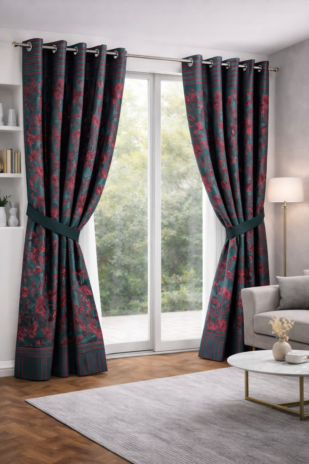 Amina's Collection Elegant Printed Home Curtains for Summer Living Spaces