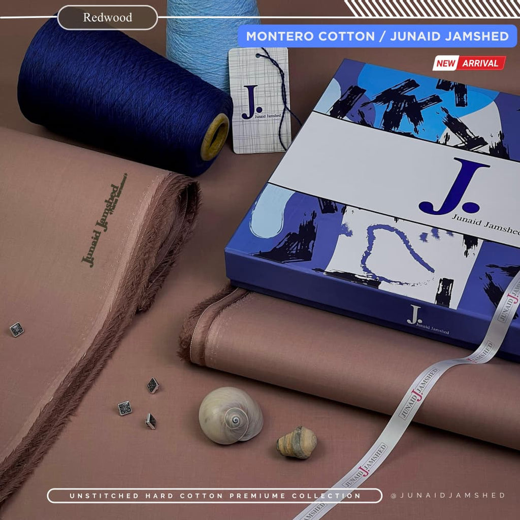 Amina’s Collection Presents Junaid Jamshed Montero – J• All Seasons Impressions Hard Cotton | Silver Finish | 4.5 Meters Unstitched Fabric |