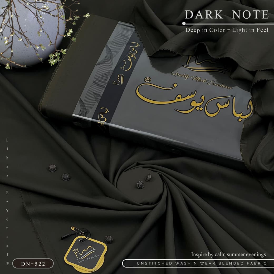 Amina’s Collection Presents Libas-e-Yousaf® Dark Note – Premium Unstitched Summer Wash’n’Wear | Luxury Collection 2026.