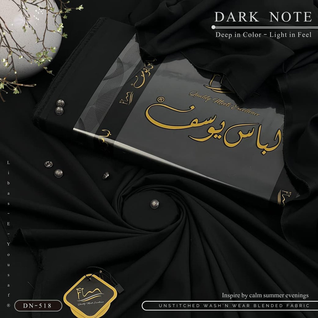 Amina’s Collection Presents Libas-e-Yousaf® Dark Note – Premium Unstitched Summer Wash’n’Wear | Luxury Collection 2026.