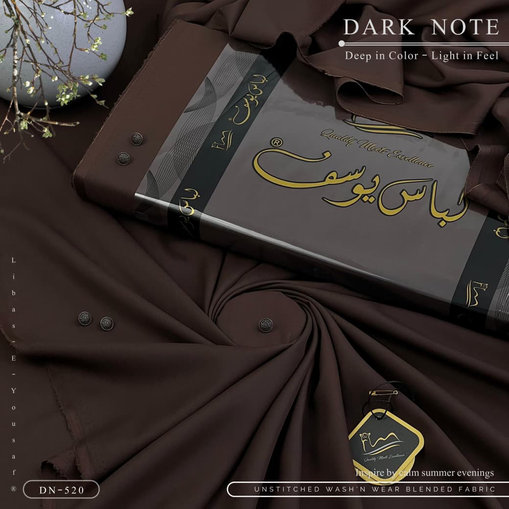 Amina’s Collection Presents Libas-e-Yousaf® Dark Note – Premium Unstitched Summer Wash’n’Wear | Luxury Collection 2026.