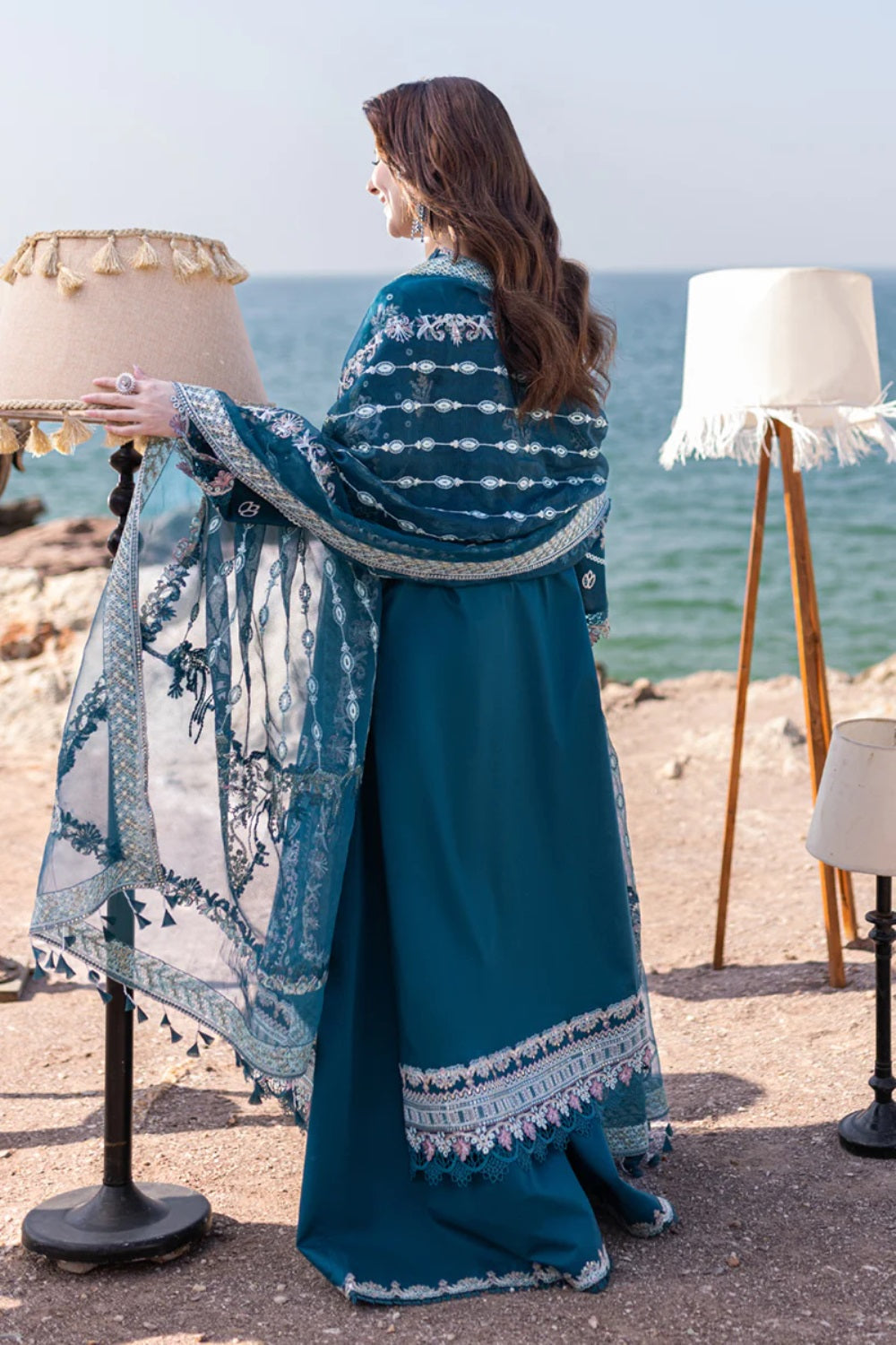Amina's Collection Qalamkar Premium Luxury Embroidered Lawn Suit