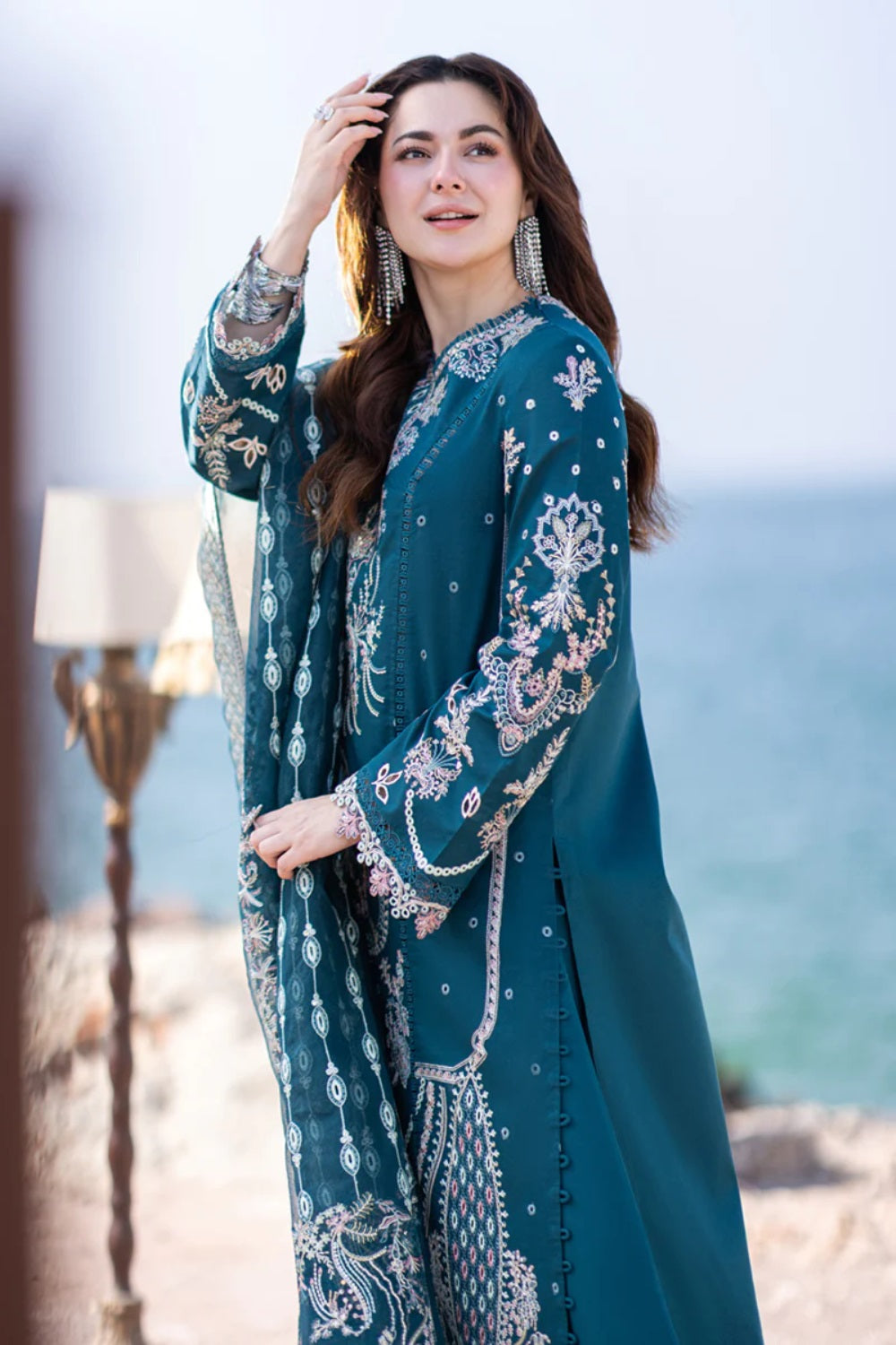 Amina's Collection Qalamkar Premium Luxury Embroidered Lawn Suit